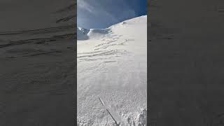 ESF La Plagne avec JeanYves Ski Face Nord par le couloir des Canadiens [upl. by Eerehc]