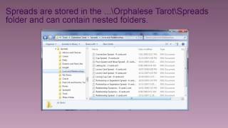 Orphalese Tarot Software Version 10 Tutorial  Folder and File Structure [upl. by Nelrac]