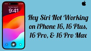 Hey Siri Not WorkingResponding on iPhone 16 16 Plus 16 Pro 16 Pro Max Fixed [upl. by Vernor]