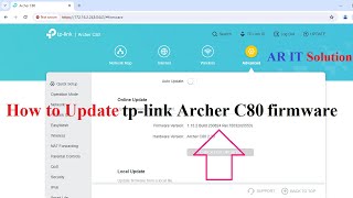 How to Update TPLink Archer C80 Firmware tplink archer ac1900 update firmware [upl. by Ecyor]