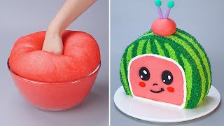 🍉 So Delicious Watermelon Cake Tutorials  Homemade Cake Tutorials [upl. by Ssalguod275]