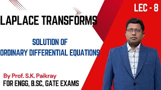 Solution of differential Equation ODE  by Laplace Transforms  Application of Laplace Trans  SKP [upl. by Rolyat]