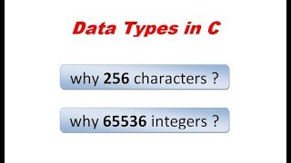 Data Types in C with their size and range [upl. by Rivy487]