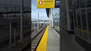 Siemens SD160 S5 Train Arriving at Crowfoot Station train calgary calgarytransit ctrain lrt [upl. by Kameko]