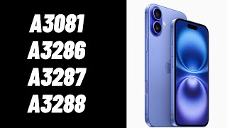 iPhone 16 A3081 A3286 A3287 A3288 Model Number Differences [upl. by Naul]