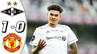 Rosenborg vs Manchester United 10 All Goals amp Highlights  2024 noah jean holm goal [upl. by Aissac]