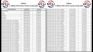 1 offenes NTU Online Technik Turnier 2021 [upl. by Fiedling820]