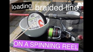 Loading Diawa Jbraid on a Shimano Stradic Ci4 reel [upl. by Akselav188]