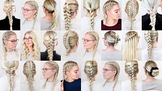 28 Easy Hairstyles  How To Braid Your Hair  Simple Braided Hairstyles For Complete Beginners [upl. by Christoforo]