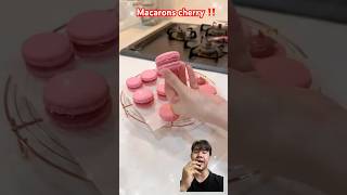 Macarons cherry ‼️ ケーキ macaron macarons dessert cemilan [upl. by Cyma482]