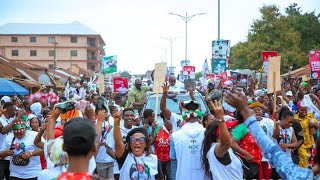 Crazy Crowd at Nkroful as HE John Mahama shakes DrKwame Nkrumahs 115th Birthday Celebration 2024 [upl. by Naul]