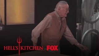 VIP Guest Stan Lee Enters The Kitchen  Season 12 Ep 18  HELLS KITCHEN [upl. by Ggerc]