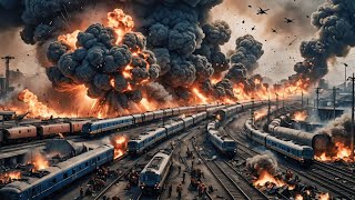 Tragic 5000 elite US and British troops killed trapped on train by Russian troops on border [upl. by Brogle]