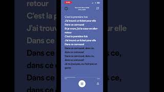 carrousel 🎠 AmirIndila frenchmusic music spotify lyrics  DarienCylakuxm3mp [upl. by Ateloiv]