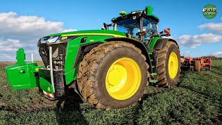 Let’s Drive John Deere 8R 410 mit 235 m Bereifung  Kuhn Optimer XL 6000 [upl. by Lemkul180]