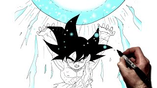 How To Draw Kid Goku Spirit Bomb  Step By Step  Dragon Ball [upl. by Dannel]