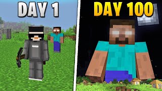 I Survived 100 Days with HEROBRINE in Minecraft Hardcore [upl. by Lepp]