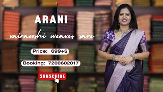 Arani vairaooshi weaves saree  699  Booking 7200602017  wwwdsrsareescom [upl. by Garneau]