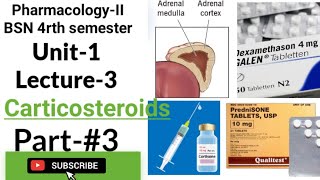 Corticosteroids PharmacologyII  BSN  4rth semester Unit1 Lecture 3 Part 3 [upl. by Dranyam574]